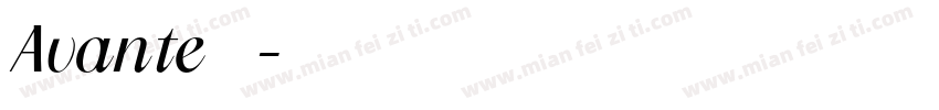 Avante 粗体字体转换